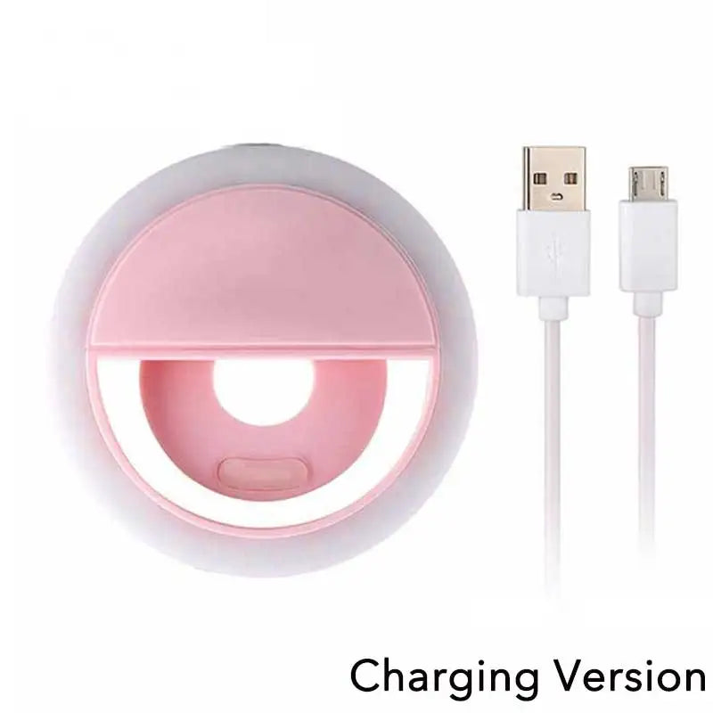 Clip-On LED Selfie Ring Light for Smartphones