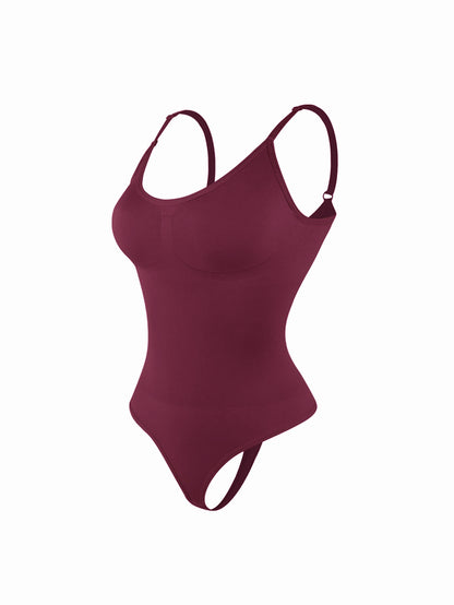 Women's Seamless Body Shaper Bodysuit ? Tummy Control Shapewear (Black)