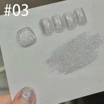 MIANEL 12ML White Nails Jimeng Wedding Dress Fine Glitter Gel Nail Polish Super Flash Glitter Nail Polish Nail Art Salon Use