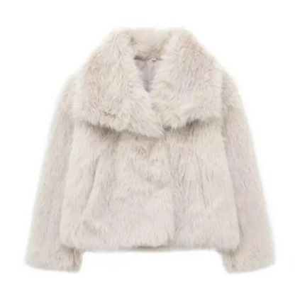 Women's Plush Lapel Winter Coat