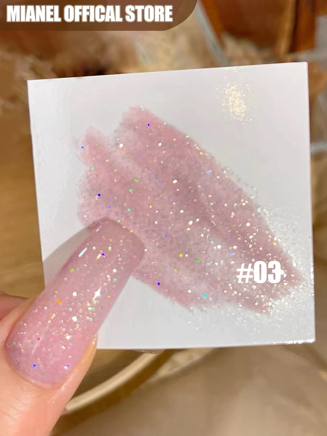 MIANEL 12ML Summer Dream Wedding Dress Fine Glitter Gel Nail Polish Popular Whitening Glitter Crushed Diamond Nails Pink Nails