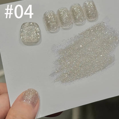 MIANEL 12ML White Nails Jimeng Wedding Dress Fine Glitter Gel Nail Polish Super Flash Glitter Nail Polish Nail Art Salon Use