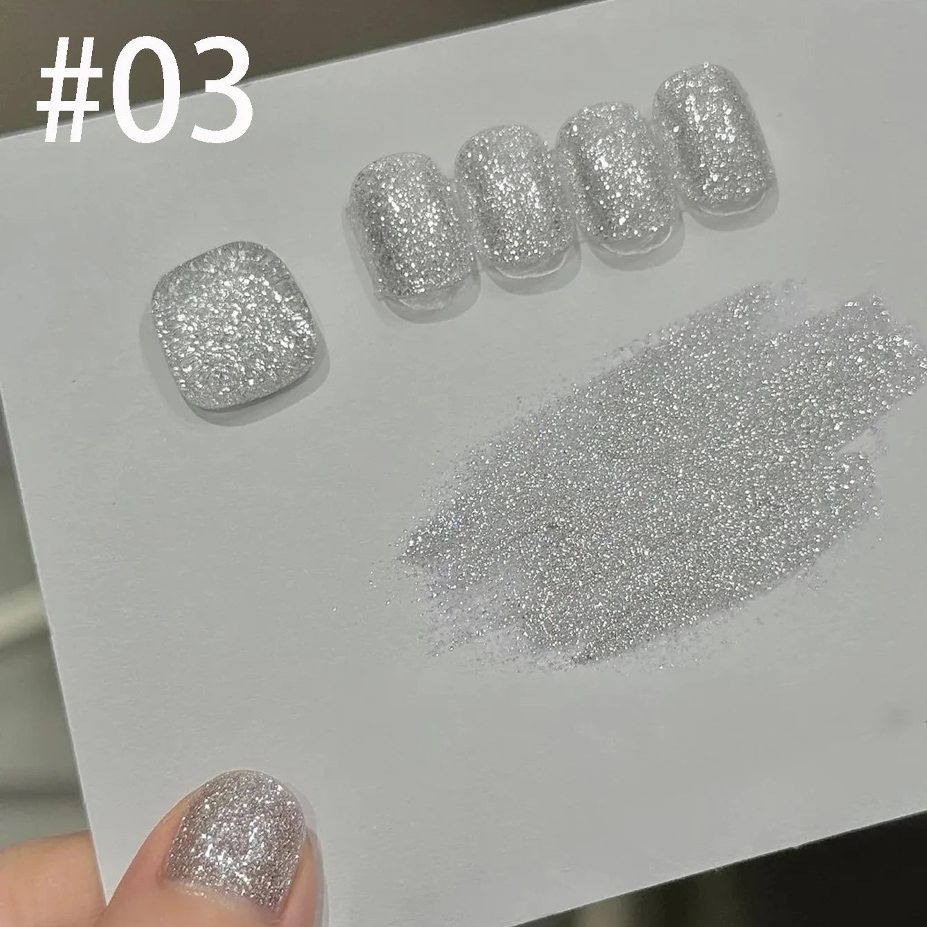 MIANEL 12ML White Nails Jimeng Wedding Dress Fine Glitter Gel Nail Polish Super Flash Glitter Nail Polish Nail Art Salon Use