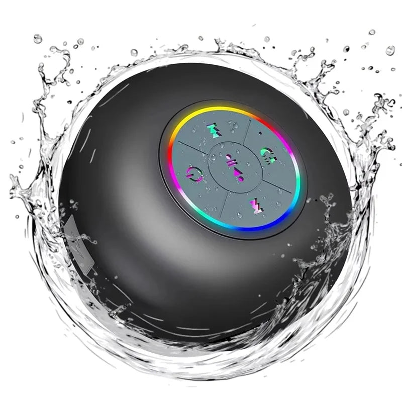 Waterproof Bluetooth Shower Speaker with RGB Lights