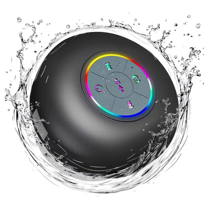 Waterproof Bluetooth Shower Speaker with RGB Lights