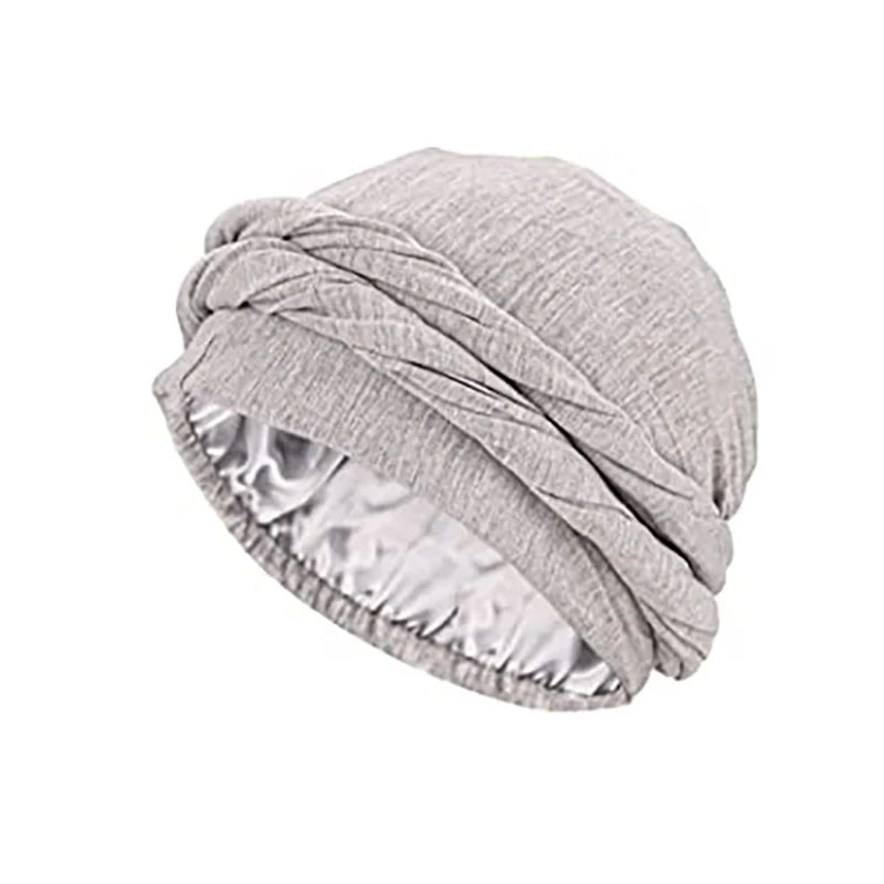 Unisex Turban HeadWrap HaloTurban Durag Comfy Chemo Hat Satin Lined HeadScarf Muslim Hijab Turban HeadScarf Dropship