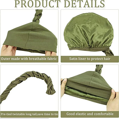 Unisex Turban HeadWrap HaloTurban Durag Comfy Chemo Hat Satin Lined HeadScarf Muslim Hijab Turban HeadScarf Dropship