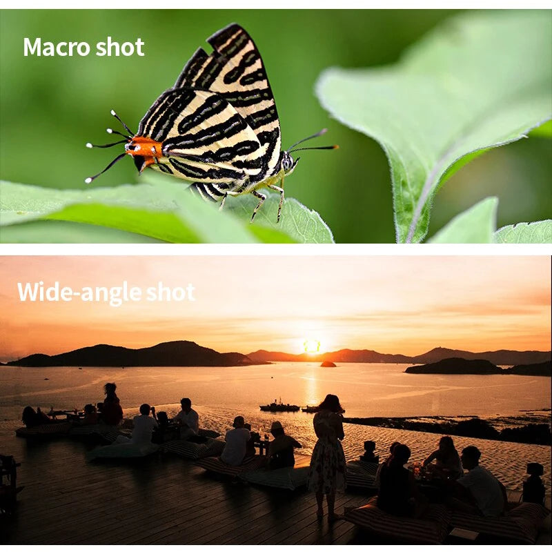 3-in-1 Clip-On Phone Camera Lens Kit – Fisheye, Wide Angle & Macro