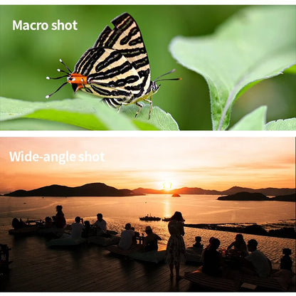3-in-1 Clip-On Phone Camera Lens Kit – Fisheye, Wide Angle & Macro