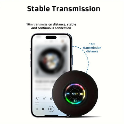 Waterproof Bluetooth Shower Speaker with RGB Lights