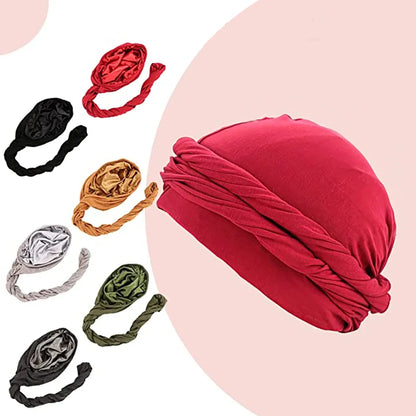 Unisex Turban HeadWrap HaloTurban Durag Comfy Chemo Hat Satin Lined HeadScarf Muslim Hijab Turban HeadScarf Dropship