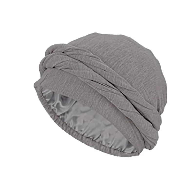 Unisex Turban HeadWrap HaloTurban Durag Comfy Chemo Hat Satin Lined HeadScarf Muslim Hijab Turban HeadScarf Dropship