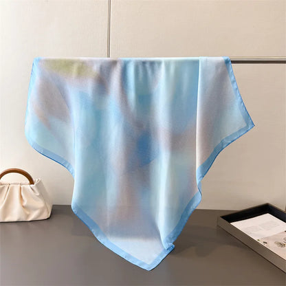 2026 New Shawl Print Headscarf Hair Wrap Neckerchief Female Satin Square Scarf For Women Headband Foulard Hijab Bandana