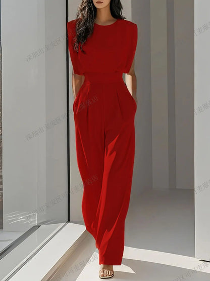 Elegant High Waisted Jumpsuit