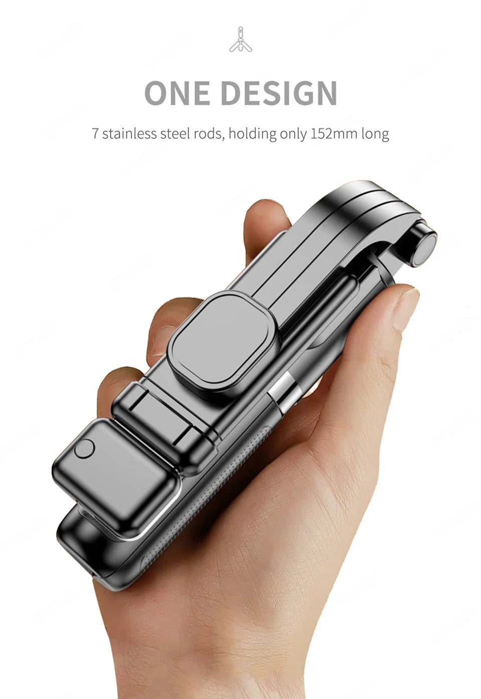 Wireless Selfie Stick Tripod with Remote – Extendable Phone Holder
