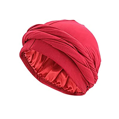 Unisex Turban HeadWrap HaloTurban Durag Comfy Chemo Hat Satin Lined HeadScarf Muslim Hijab Turban HeadScarf Dropship