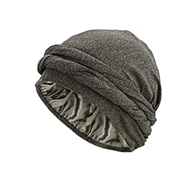 Unisex Turban HeadWrap HaloTurban Durag Comfy Chemo Hat Satin Lined HeadScarf Muslim Hijab Turban HeadScarf Dropship