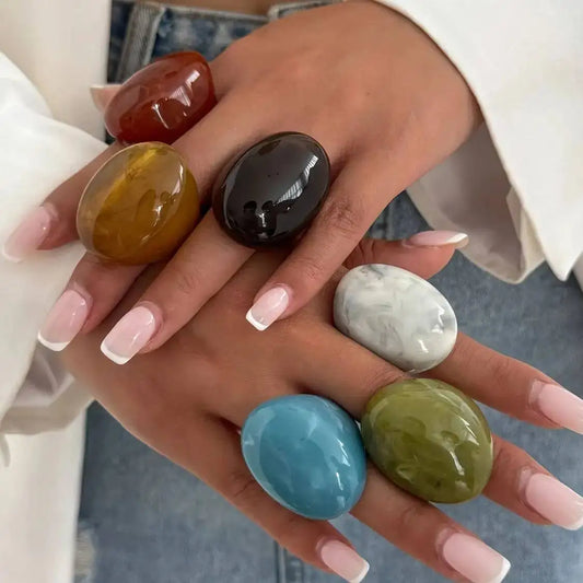 Oversized Resin Statement Ring