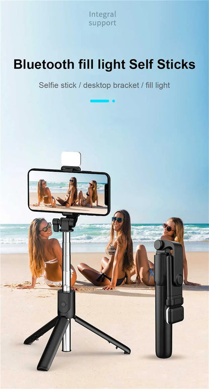 Portable Bluetooth Selfie Stick Tripod Holder with Remote