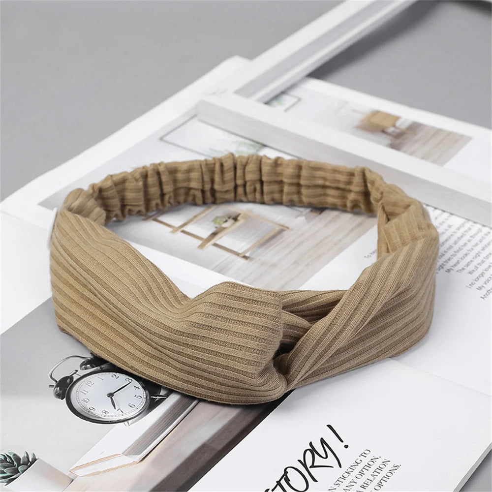 Ribbed Twist Knot Headband