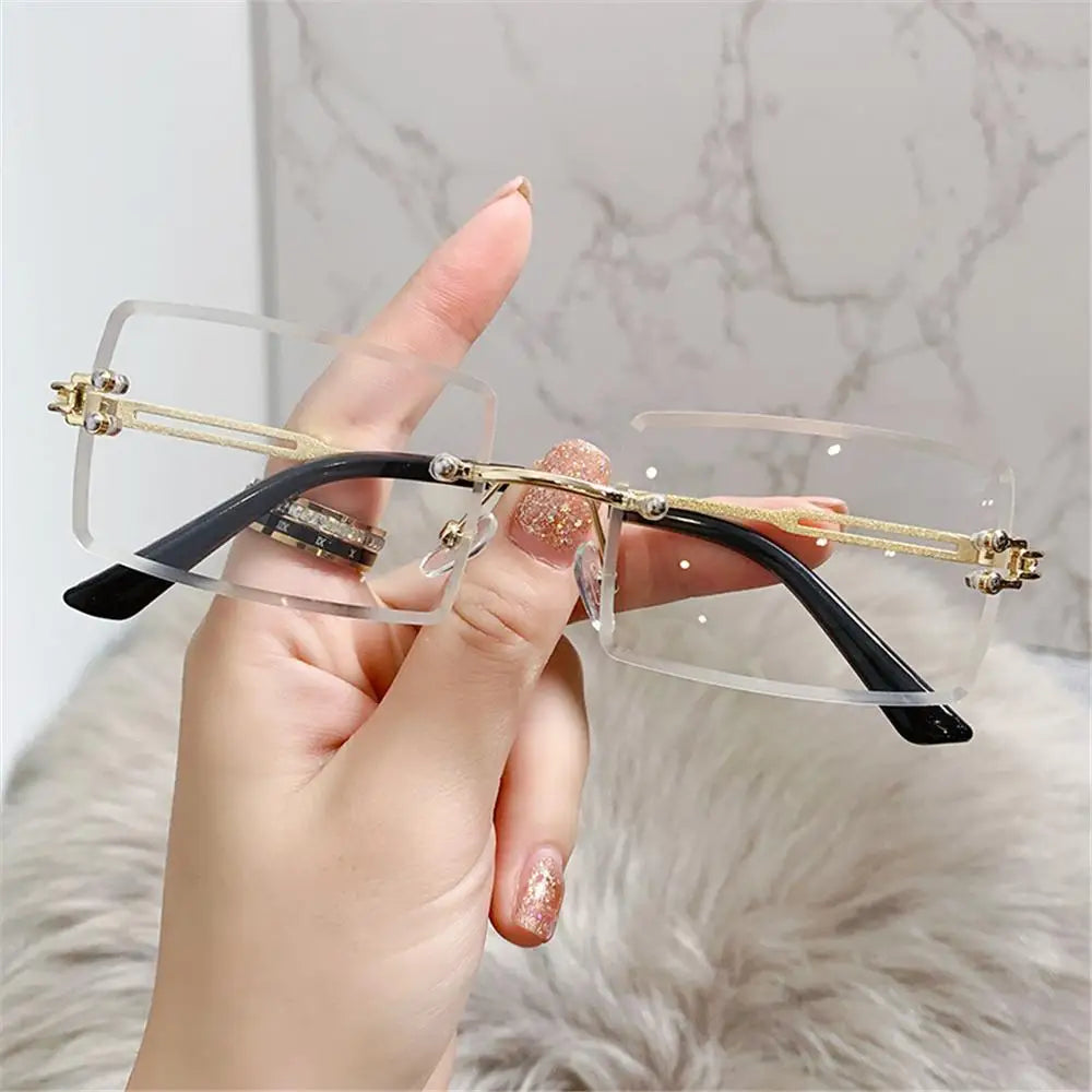 Retro Eyewear UV400 Rectangle Sunglasses Sunglasses for Women Vintage Sunglasses Frameless Sunglasses