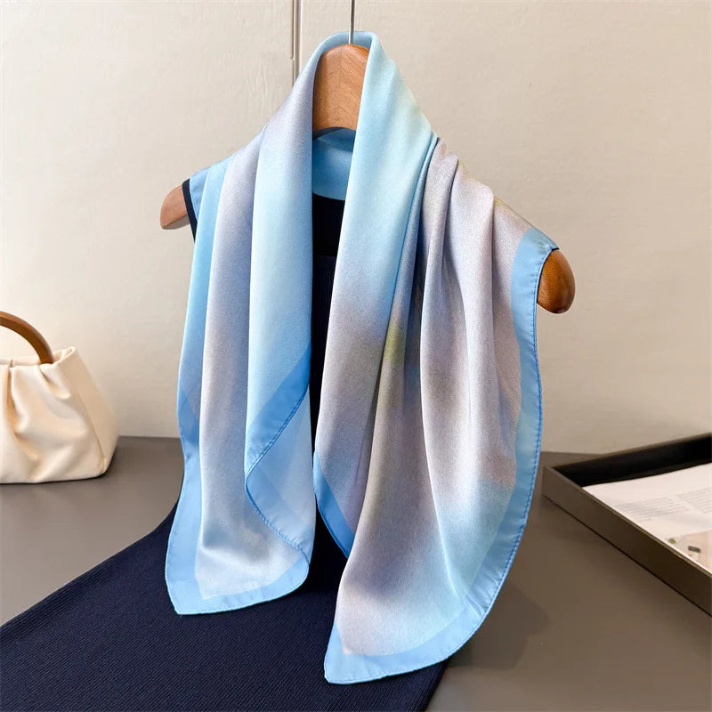 2026 New Shawl Print Headscarf Hair Wrap Neckerchief Female Satin Square Scarf For Women Headband Foulard Hijab Bandana