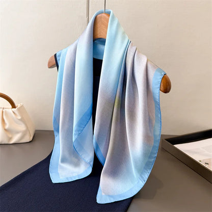 2026 New Shawl Print Headscarf Hair Wrap Neckerchief Female Satin Square Scarf For Women Headband Foulard Hijab Bandana