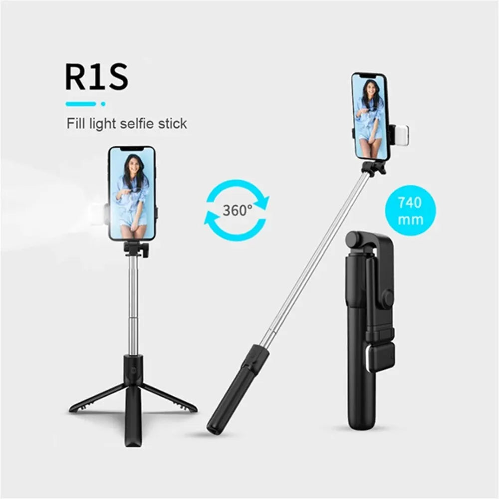 Portable Bluetooth Selfie Stick Tripod Holder with Remote