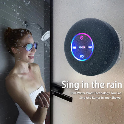 Waterproof Bluetooth Shower Speaker with RGB Lights