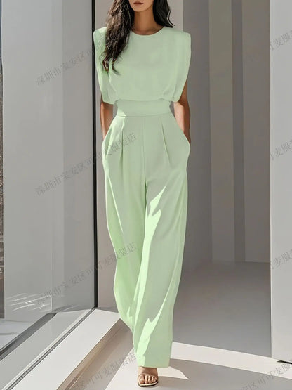 Elegant High Waisted Jumpsuit