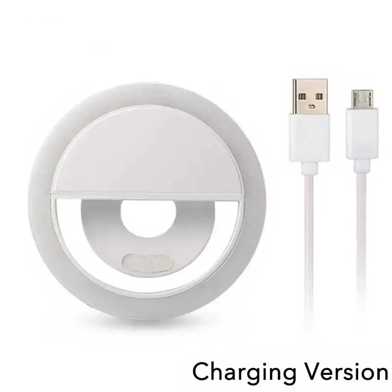 Clip-On LED Selfie Ring Light for Smartphones