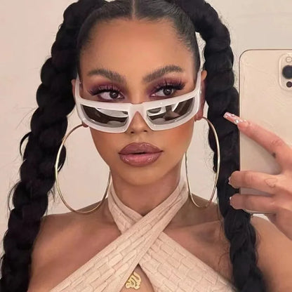 Oversized Shield Square Sunglasses