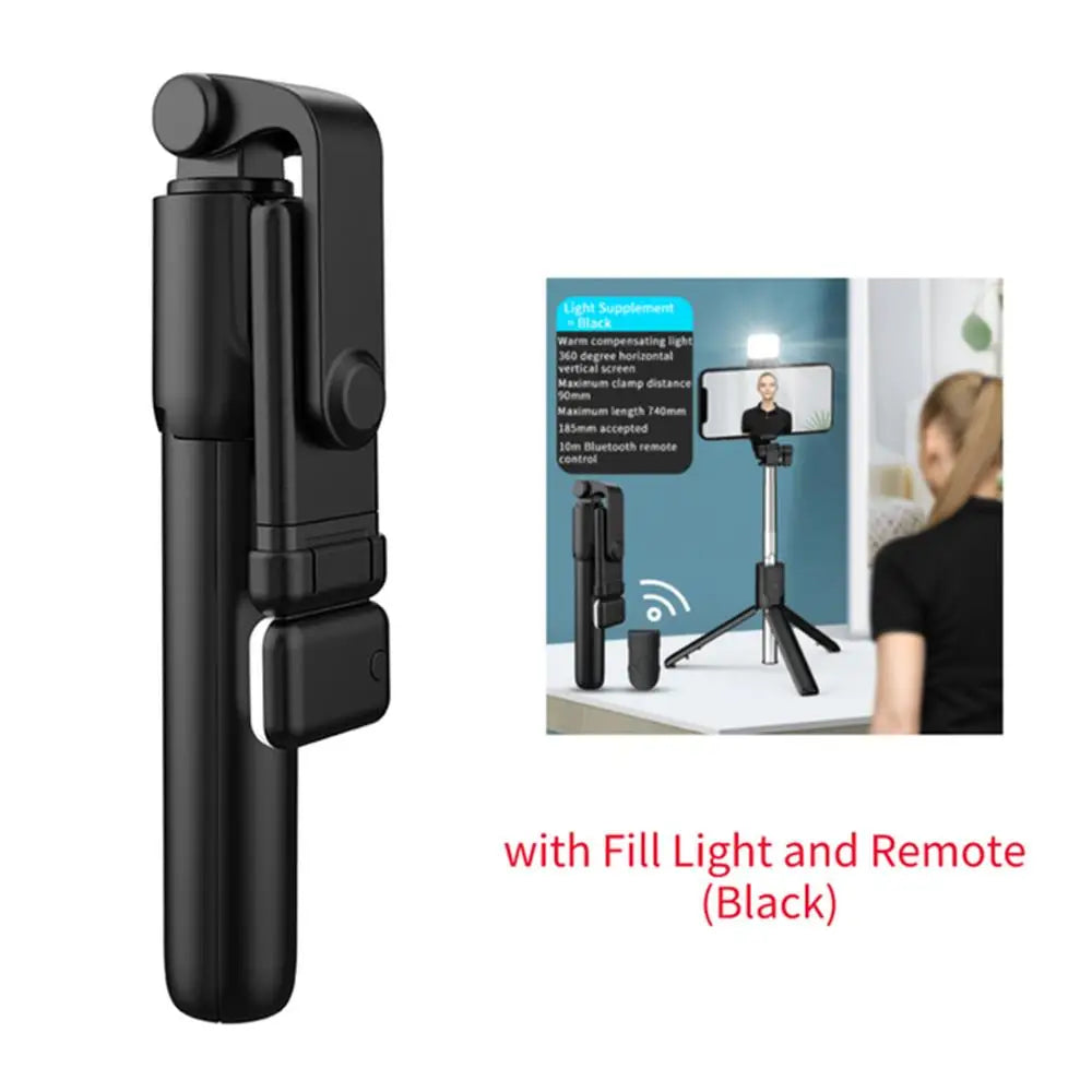 Portable Bluetooth Selfie Stick Tripod Holder with Remote