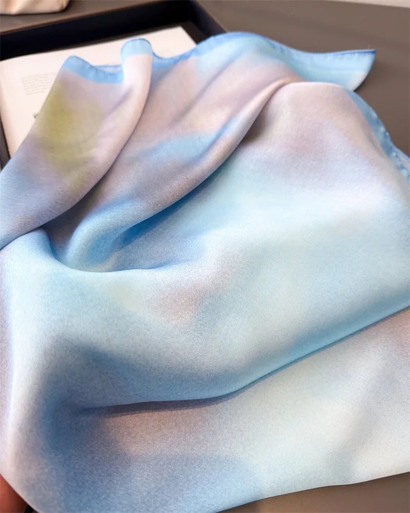 2026 New Shawl Print Headscarf Hair Wrap Neckerchief Female Satin Square Scarf For Women Headband Foulard Hijab Bandana