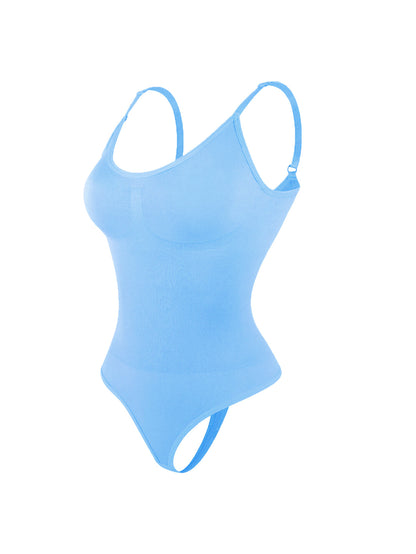 Women's Seamless Body Shaper Bodysuit ? Tummy Control Shapewear (Black)