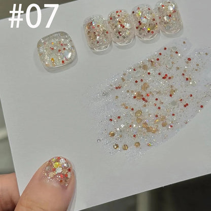 MIANEL 12ML White Nails Jimeng Wedding Dress Fine Glitter Gel Nail Polish Super Flash Glitter Nail Polish Nail Art Salon Use