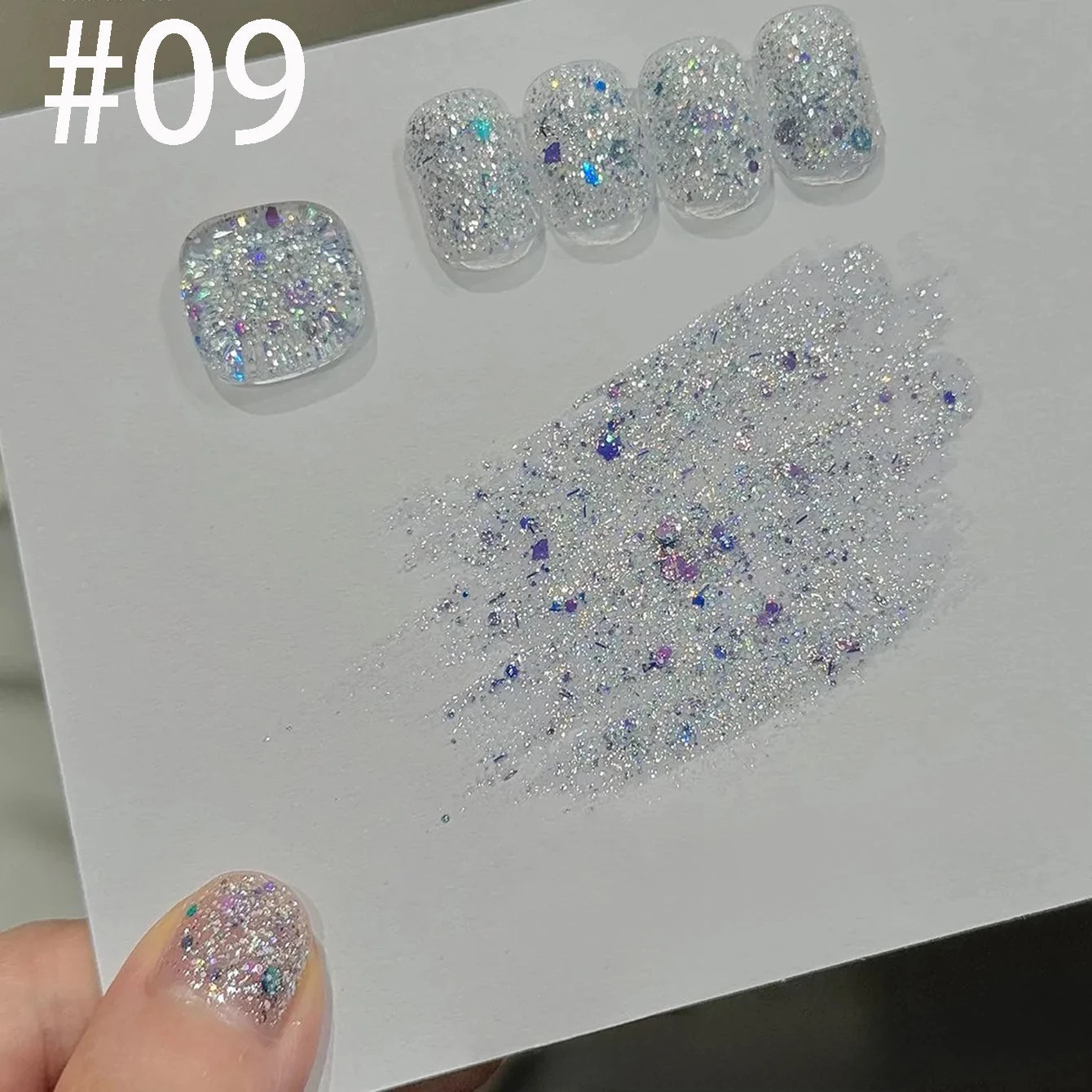 MIANEL 12ML White Nails Jimeng Wedding Dress Fine Glitter Gel Nail Polish Super Flash Glitter Nail Polish Nail Art Salon Use