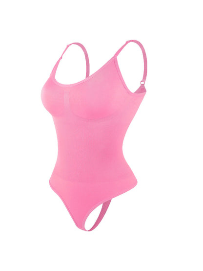 Women's Seamless Body Shaper Bodysuit ? Tummy Control Shapewear (Black)