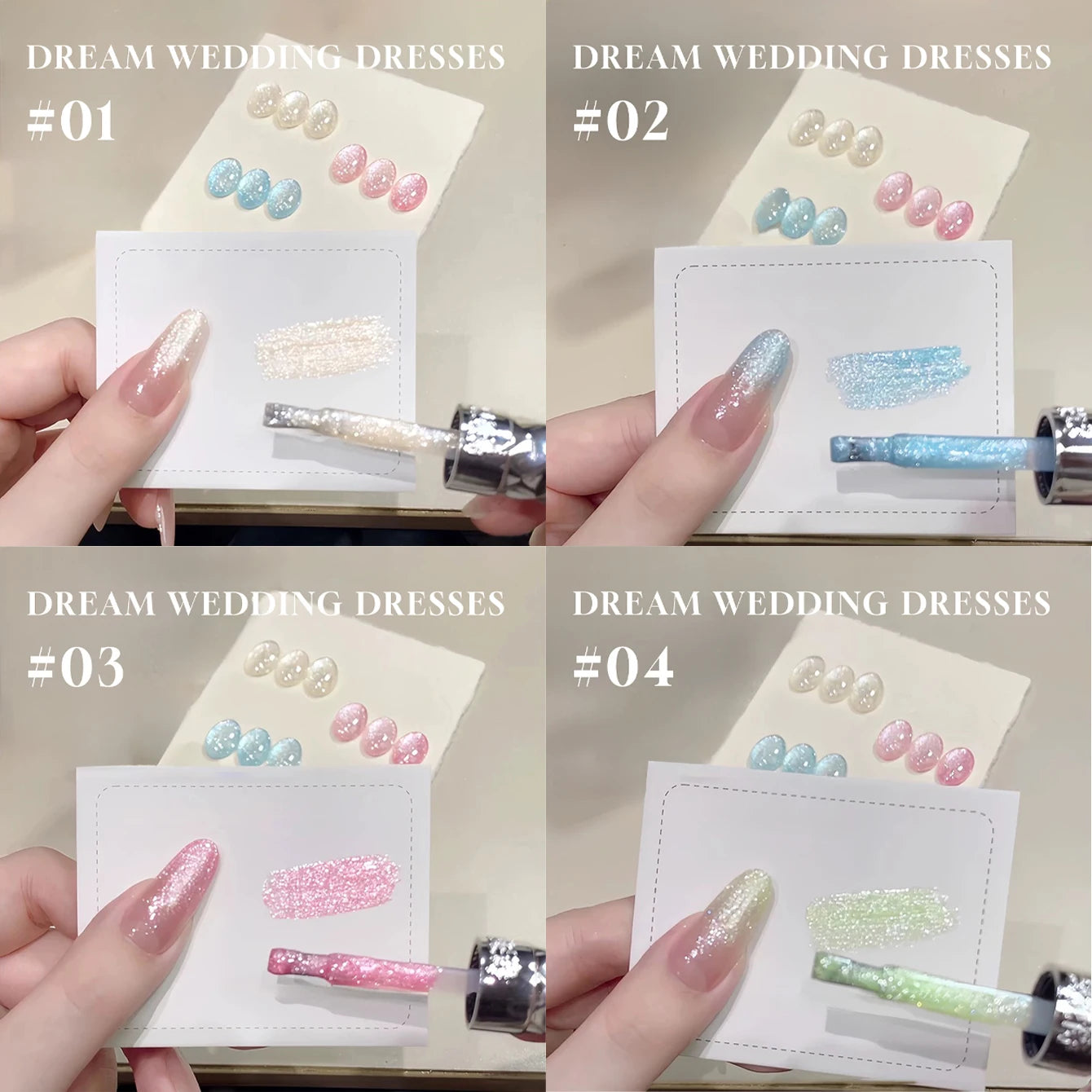 MIANEL 12ML Summer Dream Wedding Dress Fine Glitter Gel Nail Polish Popular Whitening Glitter Crushed Diamond Nails Pink Nails