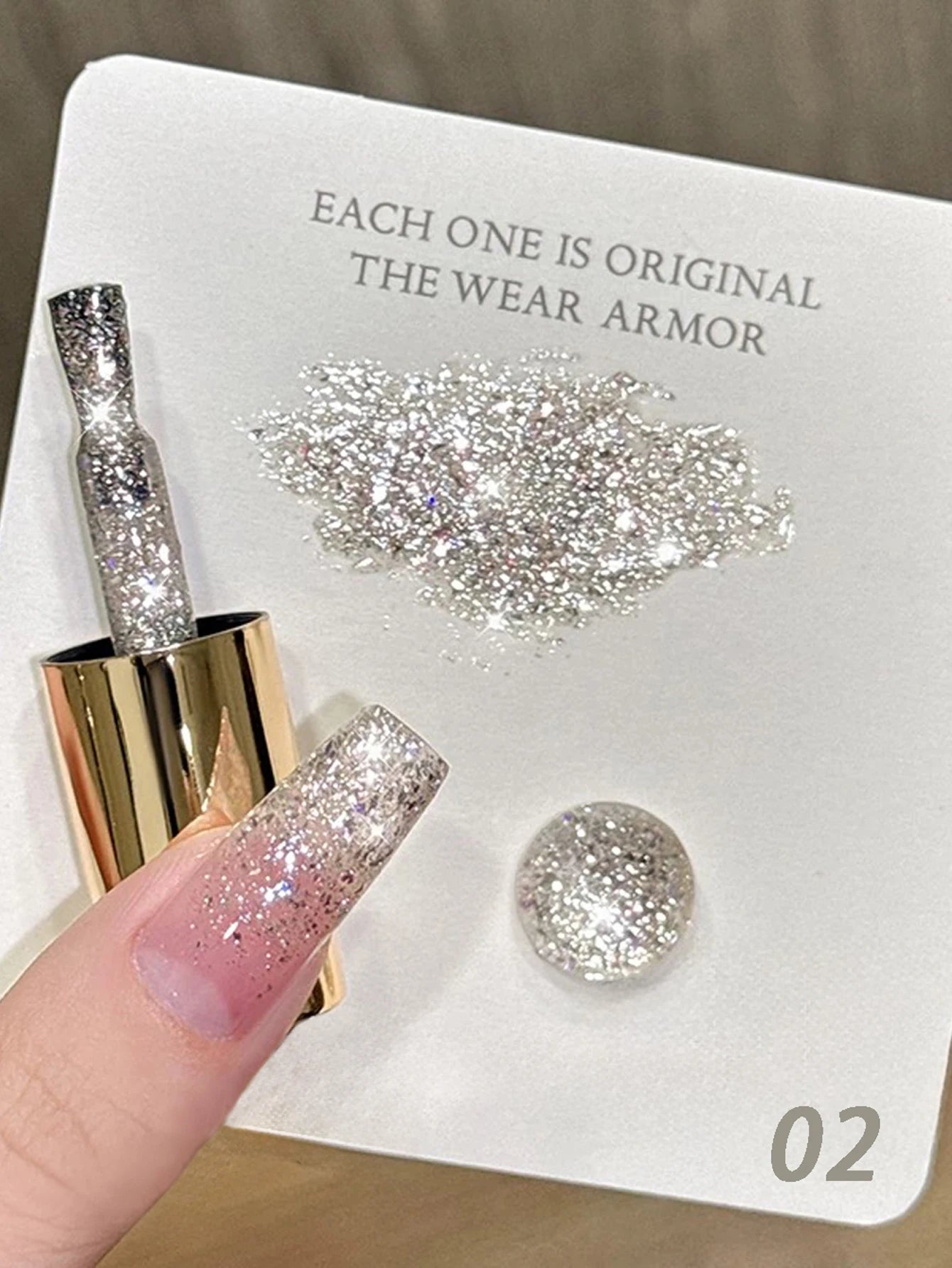 MIANEL 12ML White Nails Jimeng Wedding Dress Fine Glitter Gel Nail Polish Super Flash Glitter Nail Polish Nail Art Salon Use