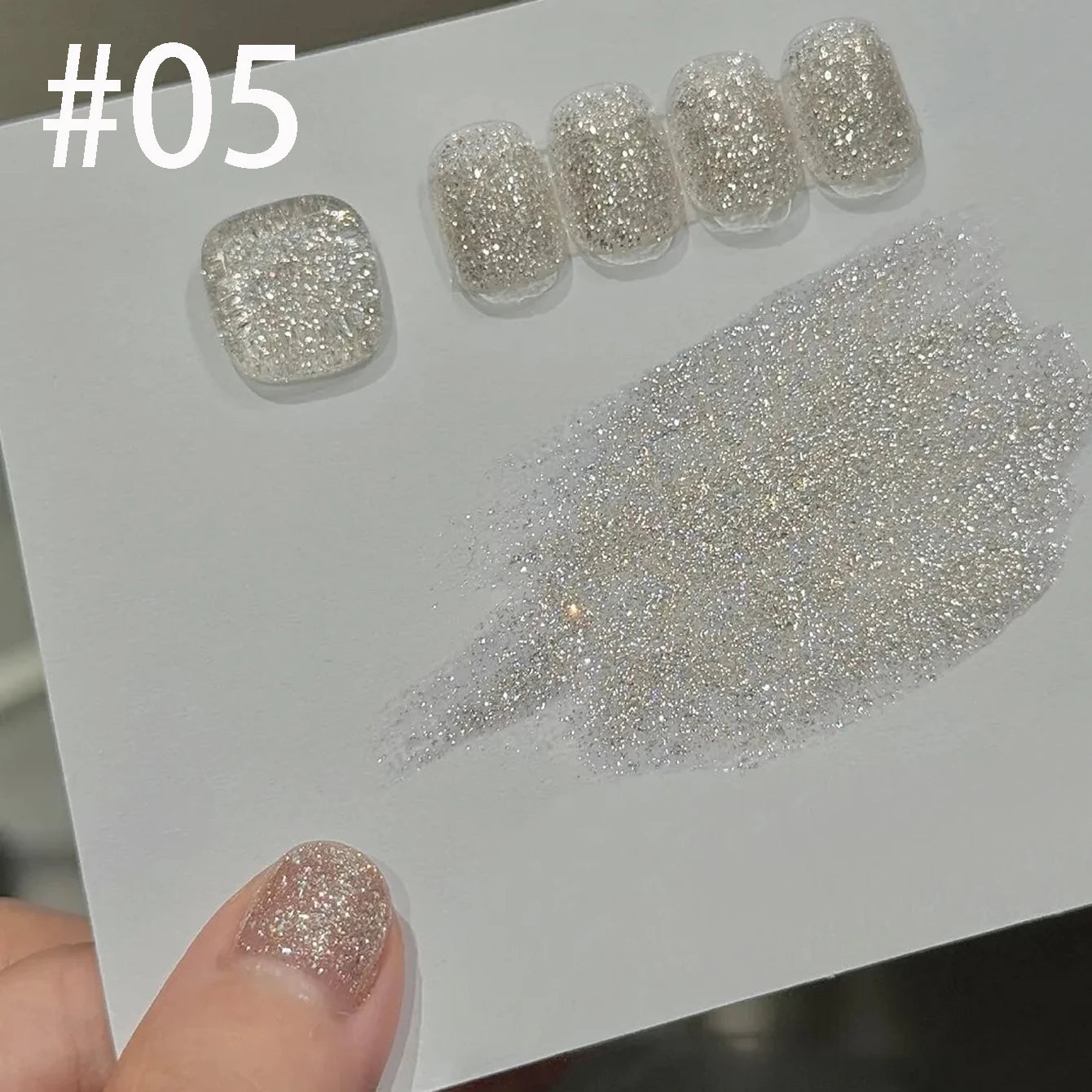 MIANEL 12ML White Nails Jimeng Wedding Dress Fine Glitter Gel Nail Polish Super Flash Glitter Nail Polish Nail Art Salon Use