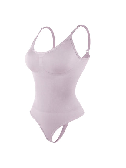 Women's Seamless Body Shaper Bodysuit ? Tummy Control Shapewear (Black)