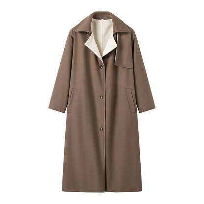 Long Style Woolen Coat for Women